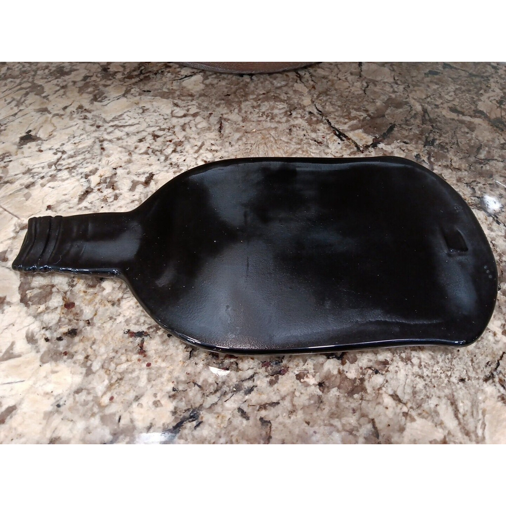 1870 Flat Black Glass Bottle For Displaying Food Serving charcuterie Tray Decor - Picture 3 of 16
